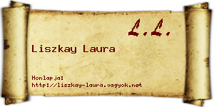 Liszkay Laura névjegykártya